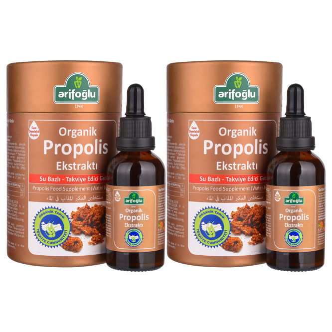 Organic Propolis Extract (Water Based) 50ml (2 Pieces) - Arifoğlu