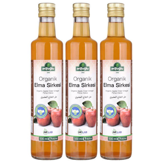 Organic Apple Vinegar 500ml (3 Pieces) - Arifoğlu Set