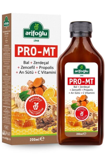 PRO-MT Bal Zerdeçal Zencefil Propolis ArI Sütü C Vitamini 200ml MUCİZE KARIŞIM - Arifoğlu