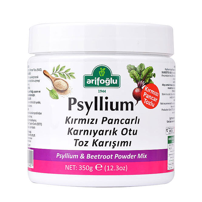 Psyllium Kırmızı Pancarlı Karnıyarık Otu Toz Karışımı 350g - Arifoğlu