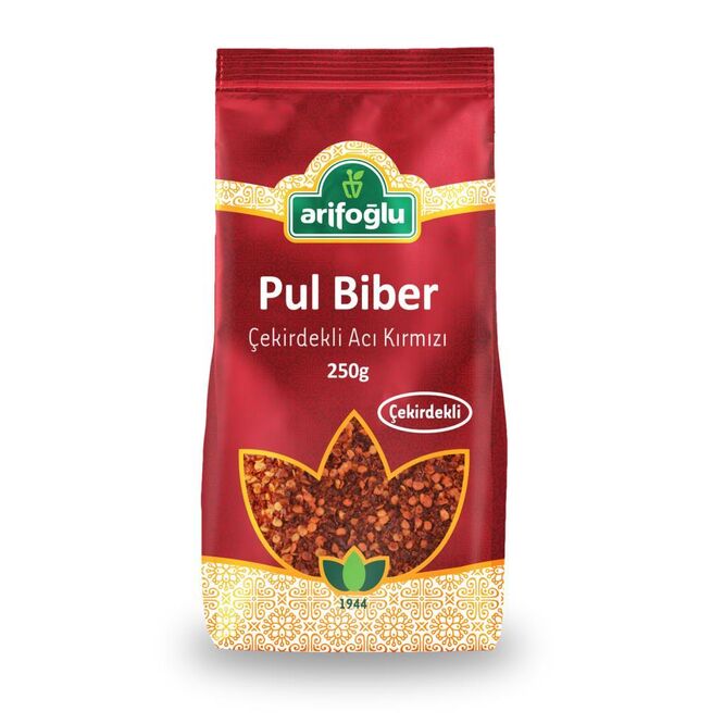 Pul Biber Çekirdekli Acı Kırmızı 250g - Arifoğlu