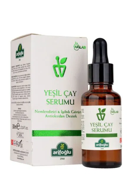 Yeşil Çay Serumu 30ml Green Tea Serum Moisturizer - Radiant Appearance Antioxidant Boost - Arifoğlu 